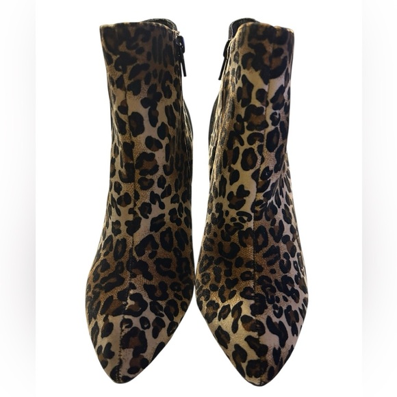 Bellini Victoria Black/Tan Leopard Animal Print Bootie Size 9, NWOT - Picture 2 of 5